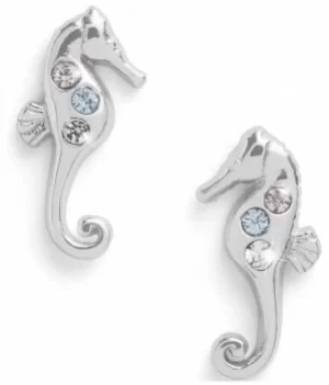 Image of Olivia Burton Seahorse Sparkle Silver Stud Earrings OBJSCE36 Jewellery