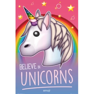 Image of Emoji Believe In Unicorns Maxi Poster