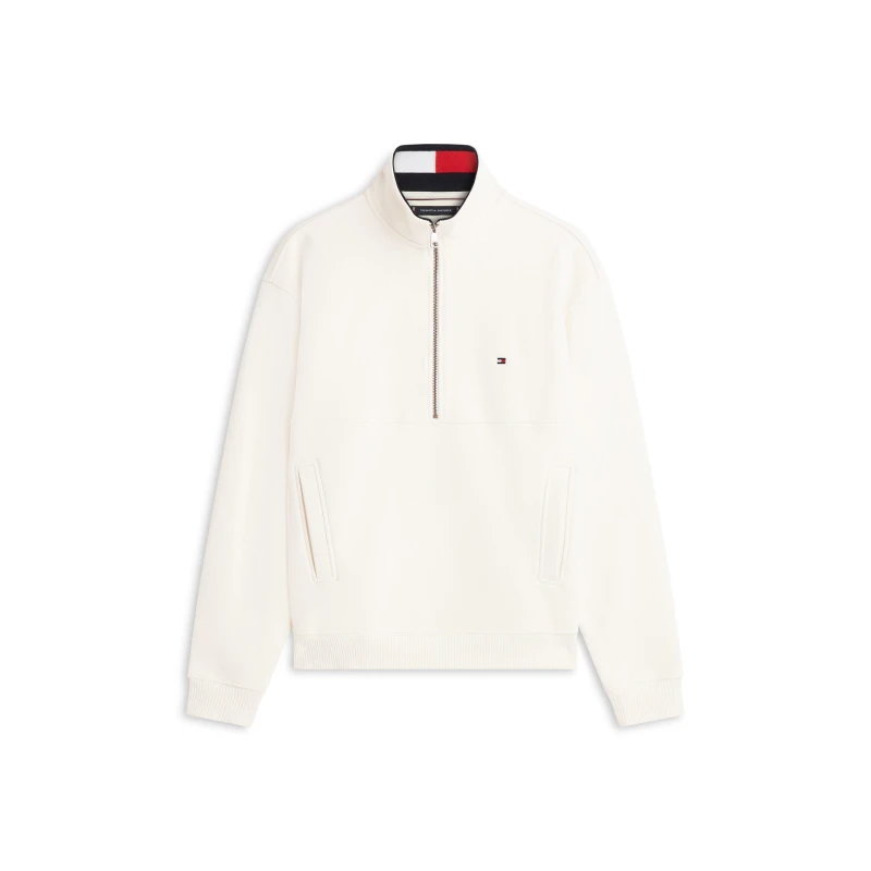 Image of Tommy Hilfiger Tommy Flag 1/2Zip Sn62 Ivory Petal male S