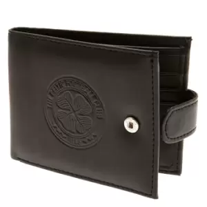 Image of Celtic FC Mens Official RFID Embossed Leather Wallet (One Size) (Black)