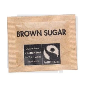 Image of Fairtrade Brown Sugar Sachets Pack of 1000