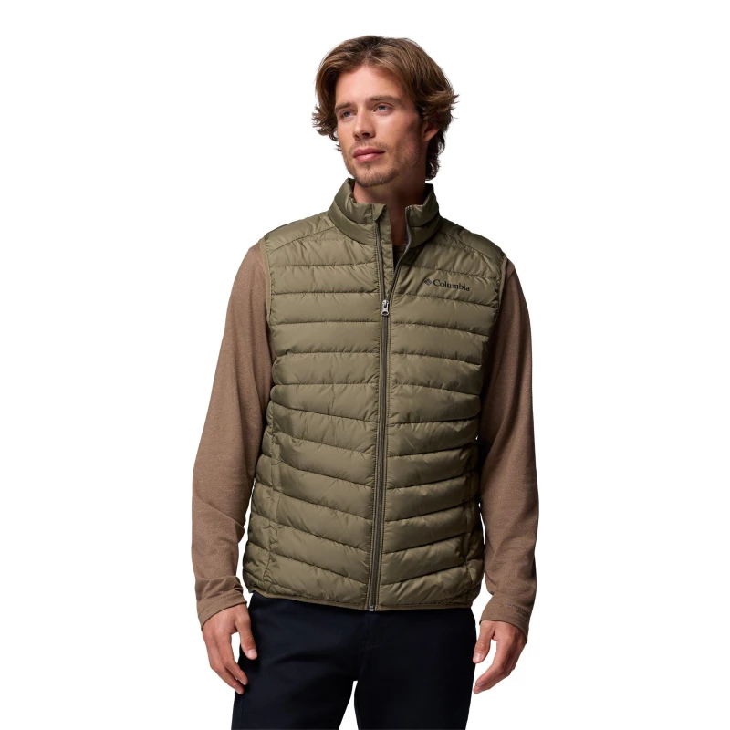 Image of Columbia Mens Foster Falls Insulated Sleeveless Gilet Stone Green male Small