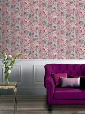 Image of Arthouse Arthouse Paul Moneypenny Crown Jewels Pink Wallpaper