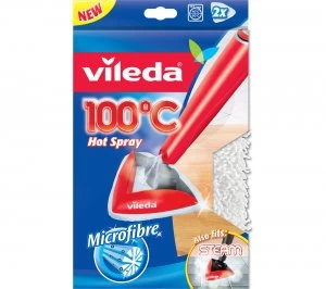 Image of Vileda 100c Hot Spray and Steam Microfibre Refill Pads