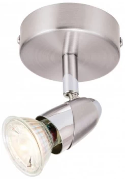 Image of Wickes Bullet LED Brushed Chrome Single Spotlight - 3.5W