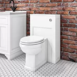 Image of 500mm White Back to Wall Unit with Traditional Toilet - Camden