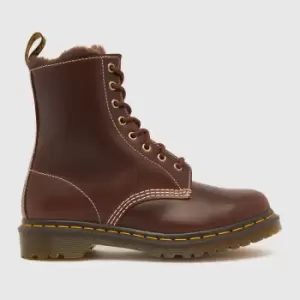 Image of Dr Martens 1460 serena fur lined boots in brown