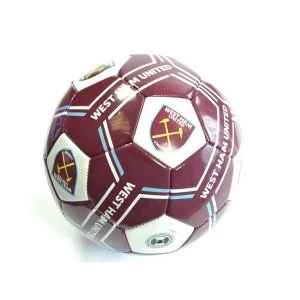 Image of West Ham Sprint Ball Claret Size 5