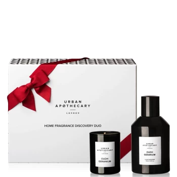 Image of Urban Apothecary Oudh Geranium Home Fragrance Duo - 100ml Room Spray and 70g Candle