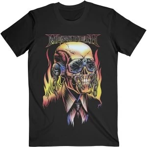 Image of Megadeth - Flaming Vic Unisex Medium T-Shirt - Black