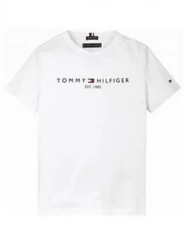 Image of Tommy Hilfiger Boys Short Sleeve Essential Logo T-Shirt - White