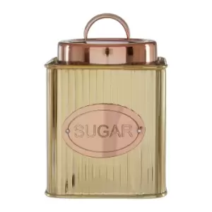 Image of Sugar Canister in Gold Stripe