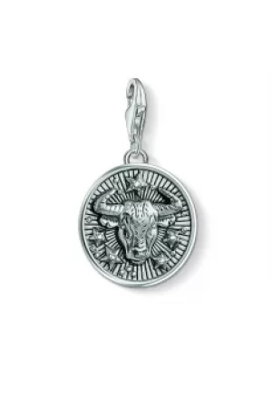 Image of Ladies Thomas Sabo Sterling Silver Charm Club Zodiac Sign Taurus Charm 1641-643-21