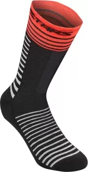 Image of Alpinestars Drop 19 Socks, black-red Size M black-red, Size M