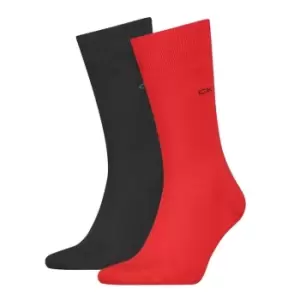 Image of Calvin Klein Crew Socks 2 Pack Mens - Red