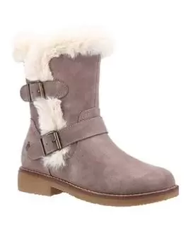 Image of Hush Puppies Macie Calf Boots - Grey, Size 4, Women