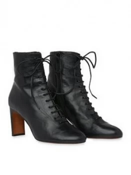 Image of Whistles Dahlia Lace Up Boot - Black