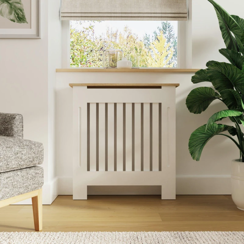 Image of GFW GFW Longslow Small Radiator Cover - White & Oak