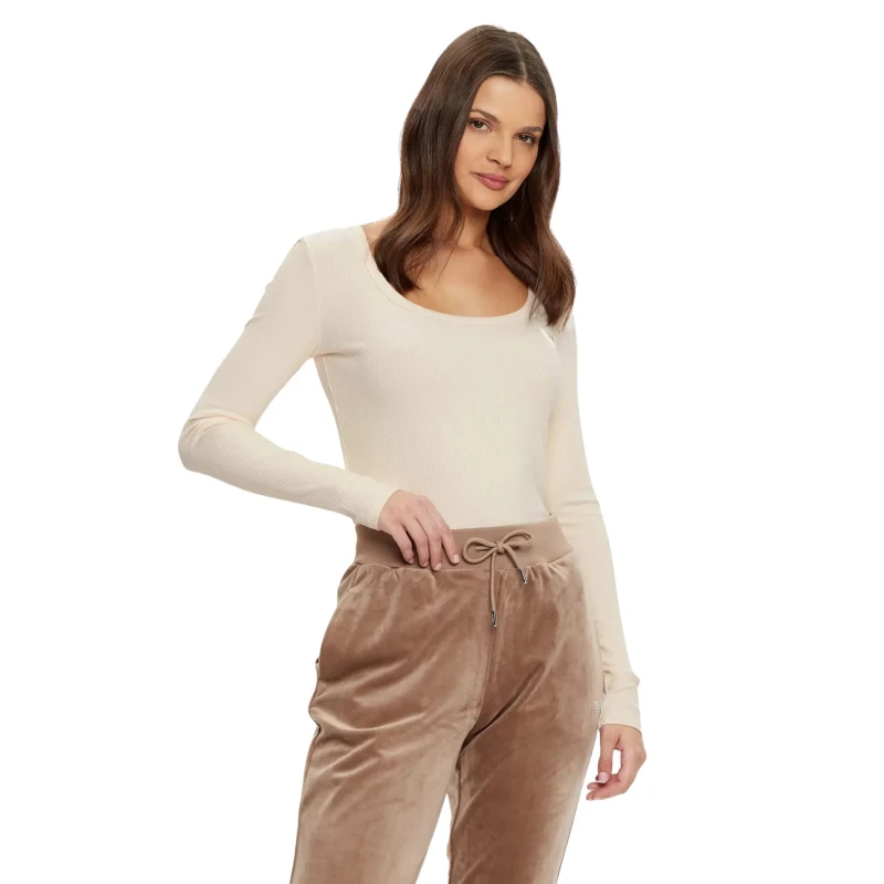 Image of Guess Womens long sleeve T-Shirt Guess Colette Blanc Female M