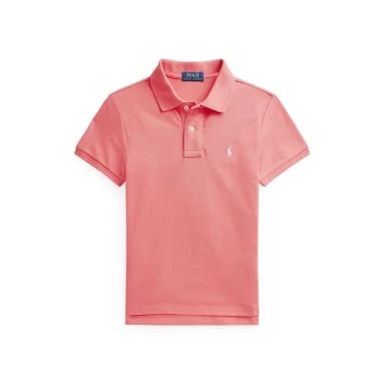 Image of Polo Ralph Lauren Junior Boys Custom Short Sleeve Polo Shirt - Almafi Red