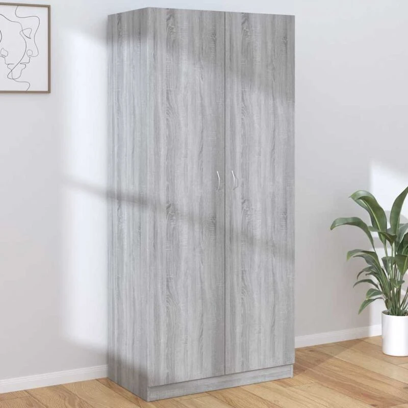 Image of VIDAXL Wardrobe Grey Sonoma 90x50x200cm Engineered Wood Vidaxl 8720286952719