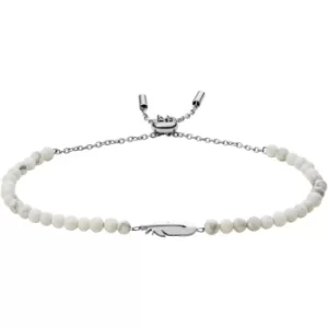 Image of Fossil Georgia Wellness White Howlite Beaded Bracelet