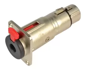 Image of Through Panel Connector Jack Panel to Female XLR Rear