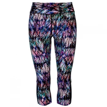 Image of USA Pro Capri Cropped Leggings - Multi Leaf