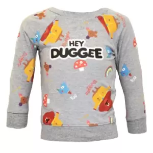 Image of Hey Duggee Boys Squirrel Club Long-Sleeved Sweatshirt (2-3 Years) (Grey/Multicoloured)