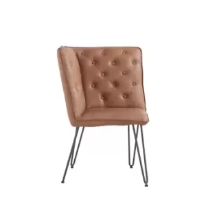 Image of Tan Studded Back Corner Bench