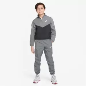 Image of Nike Sportswear Big Kids Tracksuit - Grey
