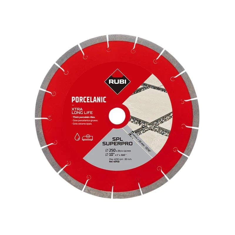 Image of Rubi Rubi - 40910 spl 250 ext superpro Diamond Blade 250mm RUB40910 40910