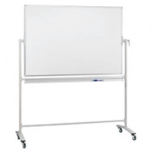 Image of Revolving Whiteboard On Mobile Stand 150 x 120cm Lacquered Steel