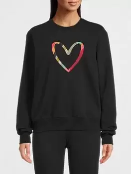 Image of Ps Paul Smith Swirl Heart Sweatshirt - Black