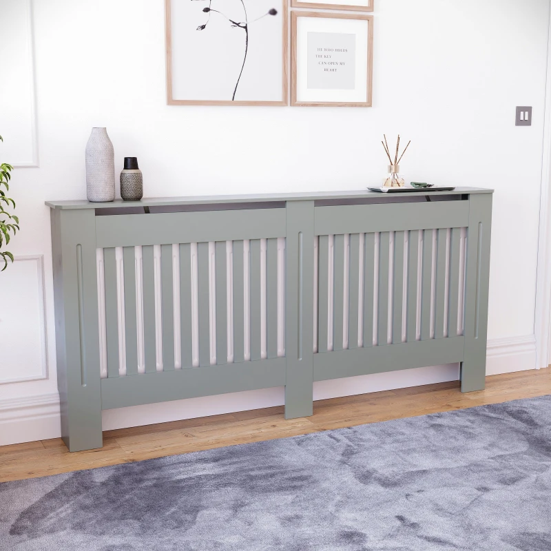 Image of Lassic Vida Designs Chelsea Radiator Cover, Extra Large Grey unisex XL