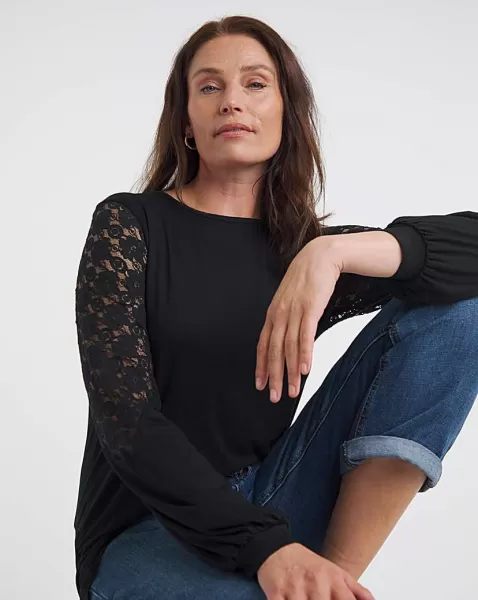 Image of Lace Sleeve Top