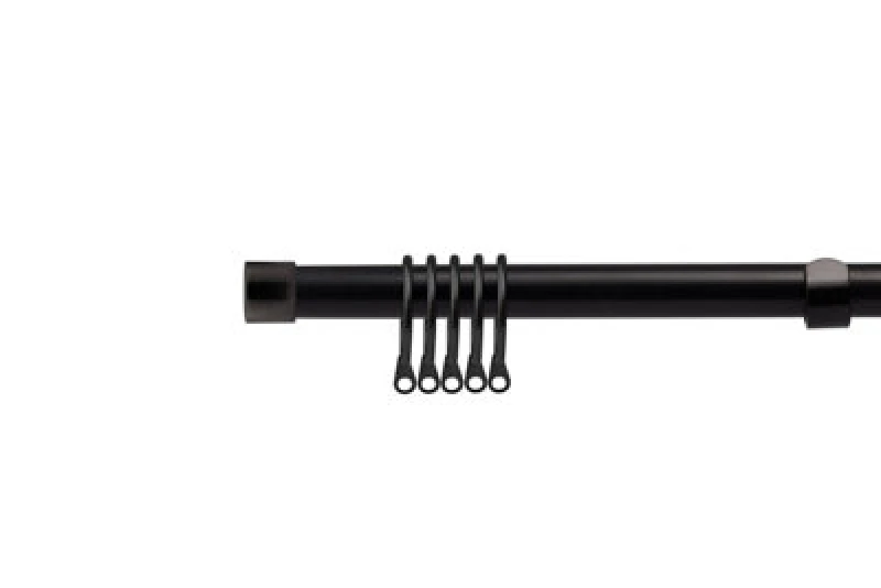 Image of 16-19mm Fenton Extendable Metal Curtain Pole Set Black 160-300Cm