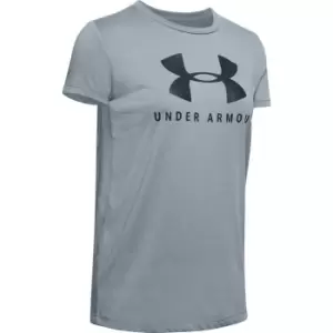 Image of Under Armour Sportstyle Short Sleeved T Shirt - Grey