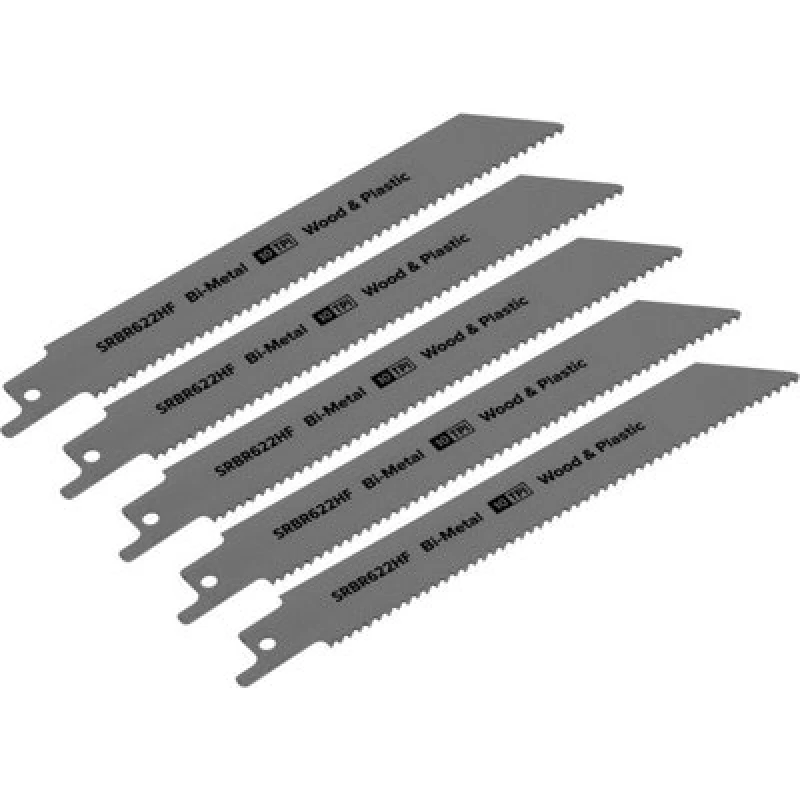 Image of Loops 5 PACK 150mm Bi-Metal Reciprocating Saw Blade - 10 TPI - Milled Side Set Teeth Multi