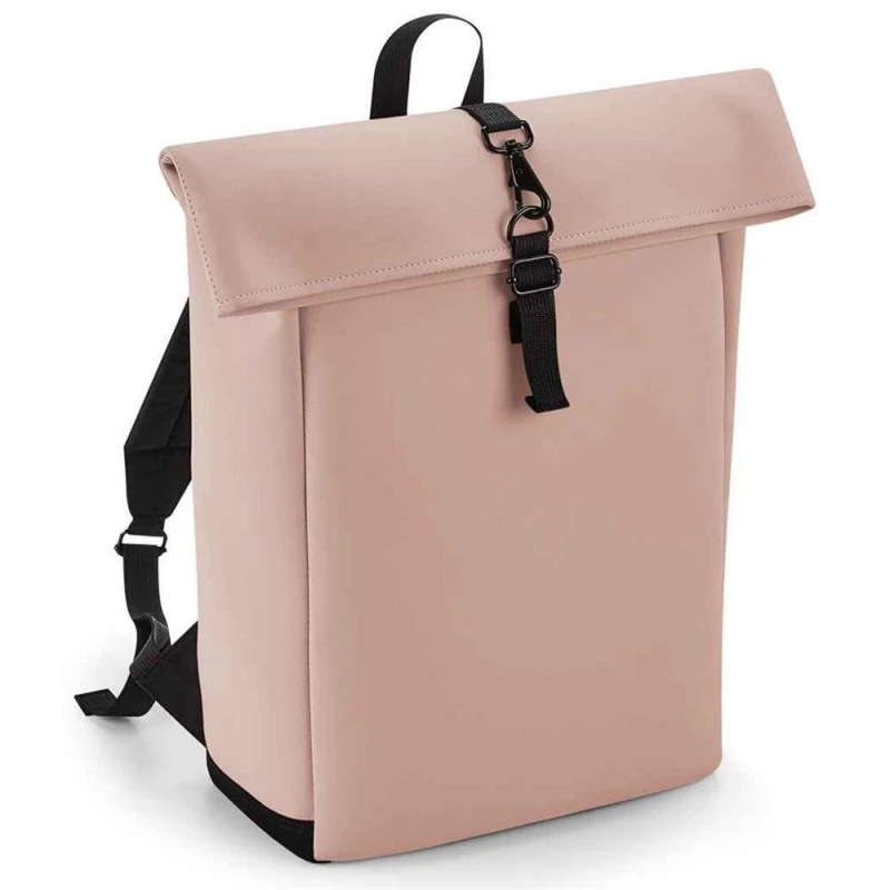 Image of Bagbase Mens Roll Top Backpack in Light Pink Light Pink Male