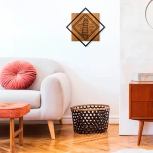 Image of Italy Stamp Walnut Black Decorative Wooden Wall Accessory