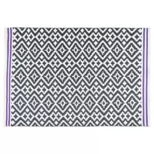 Image of Origins Aztec Rug Grey and Purple 200 x 290cm