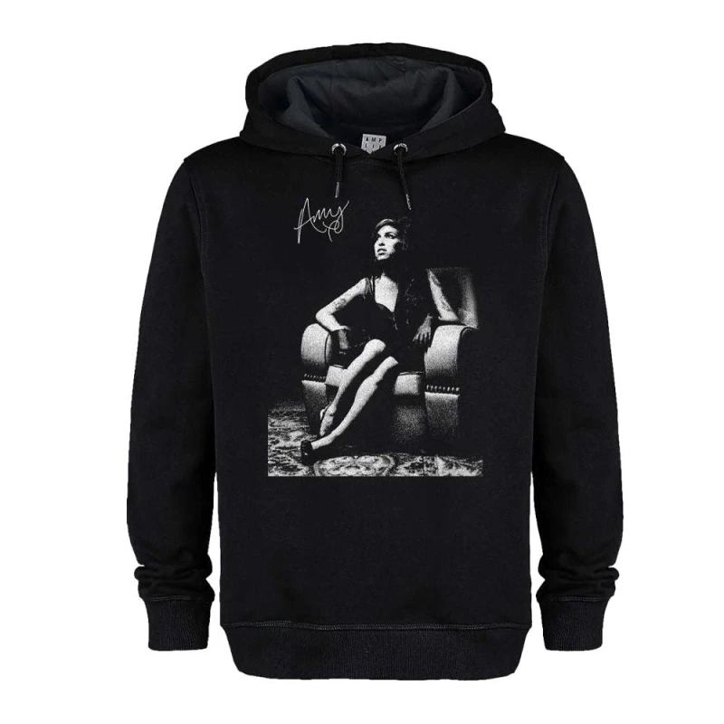 Image of Amplified Mens Queen Of Camden Amy Winehouse Hoodie in Black Size: XS Black Male XS