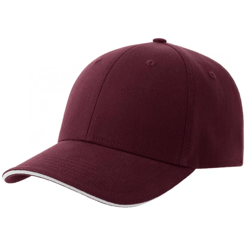 Image of Atlantis Mens Liberty Sandwich 6 Panel Cap in Burgundy Burgundy Male One Size