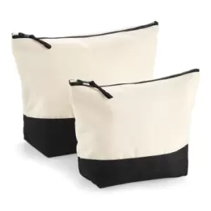 Image of Westford Mill Dipped Base Canvas Accessory Bag (Pack of 2) (L) (Natural/Black)