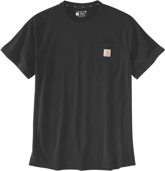 Image of Carhartt Force Relaxed Fit Midweight Pocket T-Shirt, black, Size M