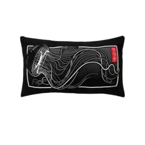 Image of Unorthodox Collective Oriental Medusa Rectangular Filled Cushion (30cm x 50cm) (Black/Grey)