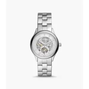 Image of Fossil Womens Modern Sophisticate Automatic Stainless Steel Watch - Silver