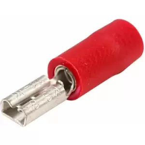 Image of 2.8x0.8mm 12A Red Female Receptacle Pack of 100 - Truconnect