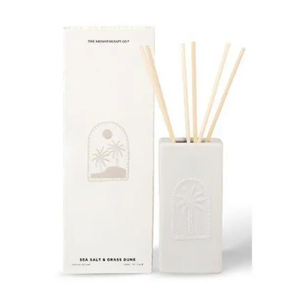 Image of The Aromatherapy Company Sunset 150ml Diffuser - Sea Salt & Grass Dunes White